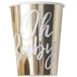 kubeczki papierowe oh baby godan zlote 8 szt