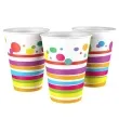 kubeczki papierowe paski i grochy fresh arpex 180 200 ml 8 szt