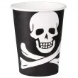 kubeczki papierowe piraci czaszka czarny boland 210 ml 10 szt