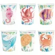 kubeczki papierowe podwodne zwierzeta ocean partypal 220 ml 6 szt