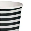 kubeczki papierowe poziome paski bialo czarne paw 250 ml 10 szt