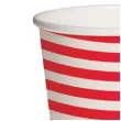 kubeczki papierowe poziome paski bialo czerwone paw 250 ml 10 szt