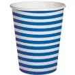 kubeczki papierowe poziome paski bialo niebieskie paw 250 ml 10 szt