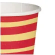 kubeczki papierowe poziome paski czerwono zolte paw 250 ml 10 szt