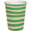 kubeczki papierowe poziome paski zielono zolte paw 250 ml 10 szt
