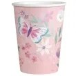kubeczki papierowe rozowe motylki amscan 250 ml 8 szt