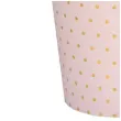 kubeczki papierowe rozowe w zlote kropki santex 250 ml 10 szt