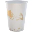 kubeczki papierowe sanie swietego mikolaja zlote santex 250 ml 10 szt