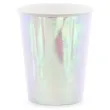 kubeczki papierowe shiny premium opalizujace partydeco 220 ml 6 szt