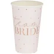 kubeczki papierowe team bride rozowe zloto godan 470 ml 8 szt