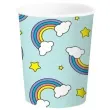 kubeczki papierowe tecza w chmurkach partypal 6 szt 230 ml