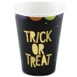 kubeczki papierowe trick or treat czarne partydeco 220 ml 6 szt