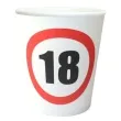 kubeczki papierowe urodziny 18 traffic birthday congee 250ml 6 szt