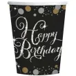 kubeczki papierowe urodziny happy birthday sparkling celebrations gold 266 ml 8 szt
