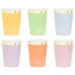 kubeczki papierowe z ote brzegi partydeco 220 ml 6 szt