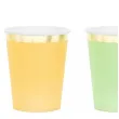 kubeczki papierowe zlote brzegi partydeco 220 ml 6 szt