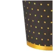 kubeczki papierowe zlote kropeczki i paski czarne santex 270 ml 10 szt
