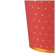 kubeczki papierowe zlote kropeczki i paski czerwone santex 270 ml 10 szt