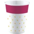 kubeczki papierowe zlote serca rozowo zlote amscan 250 ml 8 szt