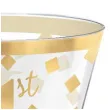 kubeczki plastikowe 1 urodziny transparentno zlote amscan