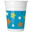 kubeczki plastikowe happy birthday boy gwiazdki niebieskie procos 200 ml 8 szt
