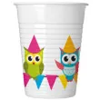 kubeczki plastikowe party z sowkami procos 200 ml 8 szt