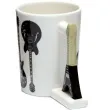 kubek gitara elektryczna bialo czarny kemis 400 ml