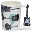 kubek gitara elektryczna bialo szary kemis 400 ml