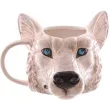 kubek glowa wilka 3d bezowy kemis 650 ml