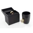 kubek pierscionek czarny ze zlotym