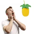 kubek plastikowy ze slomka ananas ze slomka guirca 300 ml