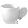 kubek ucho bialy