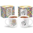 kubek z nadrukiem 18 urodziny bialy bgtech 330 ml