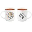 kubek z nadrukiem 18 urodziny bialy bgtech 330 ml