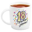 kubek z nadrukiem 18 urodziny bialy bgtech 330 ml