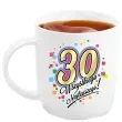 kubek z nadrukiem 30 urodziny bialy bgtech 330 ml