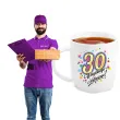 kubek z nadrukiem 30 urodziny bialy bgtech 330 ml