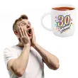 kubek z nadrukiem 30 urodziny bialy bgtech 330 ml