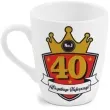 kubek z nadrukiem 40 te urodziny bialy bgtech 300 ml