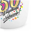 kubek z nadrukiem 50 urodziny bialy bgtech 330 ml