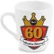 kubek z nadrukiem 60 te urodziny bialy bgtech 300 ml