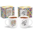 kubek z nadrukiem 60 urodziny bialy bgtech 330 ml
