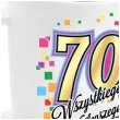 kubek z nadrukiem 70 urodziny bialy bgtech 330 ml