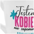 kubek z nadrukiem babskie sprawy jestem kobieta nie zapominam archiwizuje bgtech 300 ml
