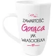 kubek z nadrukiem goraca jak wlascicielka bialy bgtech 400ml