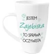 kubek z nadrukiem jestem zajebista bialy bgtech 400ml