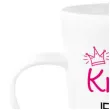 kubek z nadrukiem krolowa jest tylko jedna bialy bgtech 400ml
