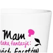 kubek z nadrukiem mam taka fantazje bialy bgtech 480ml