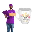 kubek z nadrukiem mama panuje nad wszystkim korona bialy bgtech 470 ml