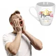 kubek z nadrukiem mama panuje nad wszystkim korona bialy bgtech 470 ml
